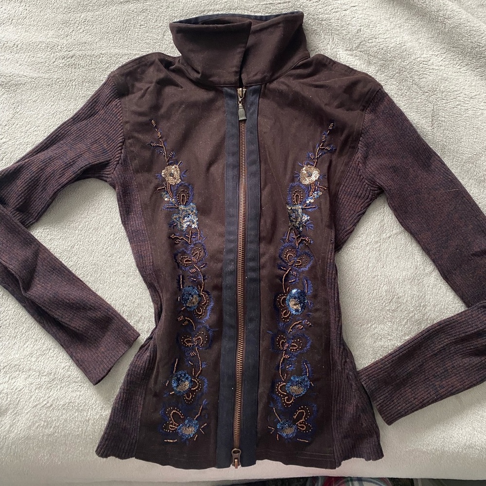 Vintage spanner zip up sweater